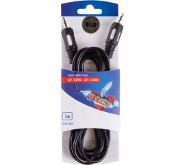 Стерео кабель REXANT 3.5 мм - стерео шт 3.5 мм 3м Gold 06-3010 