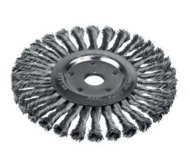 Щетка дисковая Зубр ПРОФЕССИОНАЛ для УШМ, плетеные пучки стальной проволоки 0.5 мм, 175х22 мм 35190-175_z02 