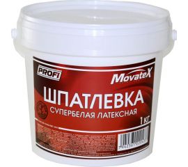 Шпаклевка латексная (1 кг; супербелая) Movatex Т02352 