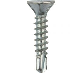 Оконный саморез KRANZ сверло 3,9x19, белый цинк, 500 шт. KR-01-3722-0010 