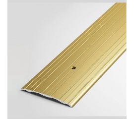 Порог прямой алюминиевый (60 мм; 0.9 м; декоративный; золото) Лука 00000001656 