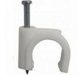 Пластиковая скоба с гвоздем (клипса) Hyperline GC-1C макс. диаметр 6мм, 100 штук 17133 