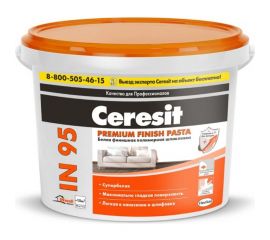 Шпаклевка полимерная готовая IN 95 25 кг универсальная CERESIT 52713 2247441 