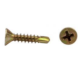 Оконный саморез KRANZ сверло 3,9x19, желтый цинк, 500 шт. KR-01-3722-003 