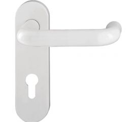 Гарнитур на накладке для противопожарных дверей HOPPE FS-K138/353K Paris PZ72mm F9016 белый пластик А=40-66мм 65798 