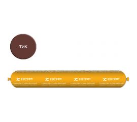 Акриловый герметик ECOROOM AS-16 для дерева, тик, 600 мл E-Герм-7135/тик 