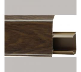 Плинтус со съемной панелью, Бук Темный, 55 мм, 2,2 м QUADRO 581 Winart 05.20.581.001 