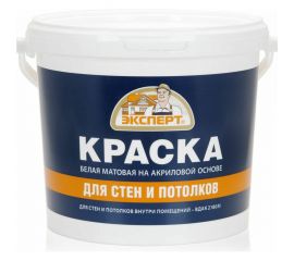 Краска для стен и потолков ЭКСПЕРТ белая 7 кг 9010 