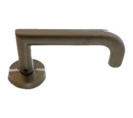 Ручка дверная из нержавеющей стали в комплекте с креплениями и накладкой на цилиндр Home SS005 