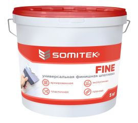Универсальная финишная шпатлевка SOMITEK fine 5 кг 36003 