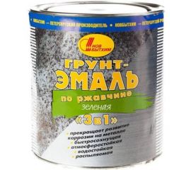 Грунт-эмаль по ржавчине 3в1 НОВБЫТХИМ зеленая 1 л 703 