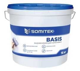 Выравнивающая шпатлевка SOMITEK BASIS 16 кг 36028 