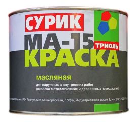 Масляная краска ТРИОЛЬ сурик железный, 3 кг MA153 