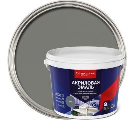 Универсальная акриловая эмаль ЯРОСЛАВСКИЕ КРАСКИ серая матовая, 2,5 кг, О05198 