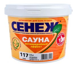 Антисептик для дерева СЕНЕЖ САУНА 117 2.5 кг 00000000619 