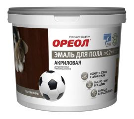 Акриловая эмаль для пола Ореол (полуматовая; золотисто-коричневая; 2.3 кг) 73366 