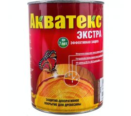 Защитно-декоративное покрытие для древесины Рогнеда Акватекс Экстра (орех; 0.8 л) 13852 