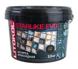 Эпоксидный состав для укладки и затирки мозаики и керамической плитки LITOKOL STARLIKE EVO S.235 CAFFE 2.5 кг 485300003 