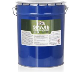 Универсальная алкидная эмаль ЭКСПЕРТ полуматовая, желтая, 25 кг 30507 