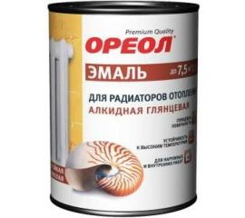 Эмаль для радиаторов отопления Ореол (глянцевая; алкидная; белая; 0.5 кг) 65142 