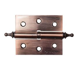 Дверная разъемная петля Зубр Эксперт 1 подшипник цвет старая медь AC левая с крепежом 75x63x2.5 мм 2 шт. 37605-075-6L 