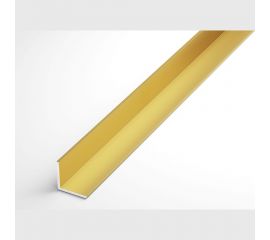 Профиль уголок ГОСТ декор Лука 15x15x1 мм, 2,7 м, анодированный, Золото УТ000011878 