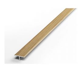 Порог одноуровневый алюминиевый Лука 20 мм, 2,7 м, декоративный, Дуб светлый УТ000038625 