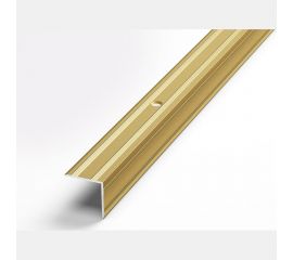 Порог угловой алюминиевый ЛУКА (20х20 мм, 1,8 м, порошковое покрытие, Золото) 00000002143 
