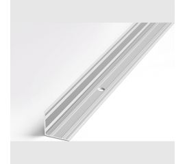 Порог угловой внутренний алюминиевый ЛУКА (20x20 мм, 1,35 м, Серебро) УТ000001160 