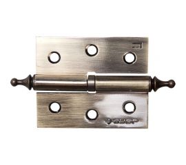 Дверная разъемная петля Зубр Эксперт 1 подшипник цвет старая латунь AB правая с крепежом 75x63x2.5 мм 2 шт. 37605-075-5R 