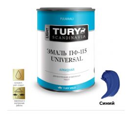 Эмаль TURY Универсал ПФ-115 синяя, 0.45 кг 00002007239 