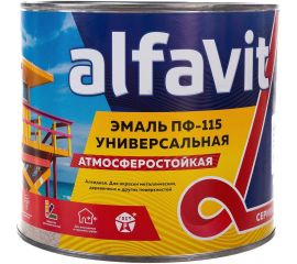 Универсальная алкидная эмаль Krafor Альфа ПФ-115 голубая 2.7 кг 6 30795 