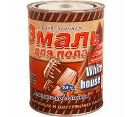 Алкидно-уретановая эмаль для пола White House (мокрый асфальт; 0.9 кг) 15326 