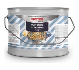 Грунт-эмаль по ржавчине MASTER PRIME 3 в 1 молотковая светло-серый, 4 л 4300005675 