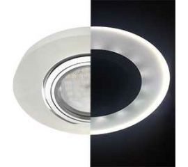 Светильник Ecola MR16 LD1650 GU5.3 Glass стекло, подсветка, круг, матовый - хром 25x95 SL1650EFF 