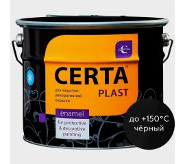 Кузнечная декоративная антикоррозионная краска CERTA PLAST черный (10 кг) PLM00021 