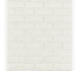 3D панель мягкая самоклеящаяся LAKO Классический кирпич (белый; 70х77 см) LKD-01-04-01 