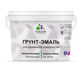 Грунт-эмаль MALARE 3 в 1 для деревянных поверхностей, шоколад, 10 кг 7930085240851 