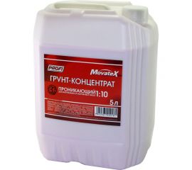 Грунт-концентрат для наружных и внутренних работ Movatex PROFI 1:10, 5 л Т02299 