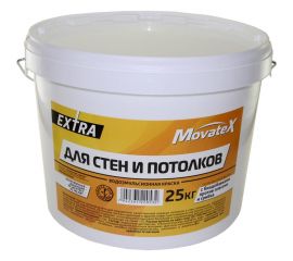 Водоэмульсионная краска Movatex EXTRA для стен и потолков, 25 кг Т33756 