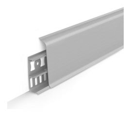 Напольный плинтус DECONIKA (85 мм; 2,2 м; 002 светло-серый; 1 шт.) Д-П85 002 СВТ СЕР 