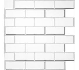 Панель облицовочная 3D ПВХ GRACE 595х595 мм Белотта белый кирпич УТ000074261 