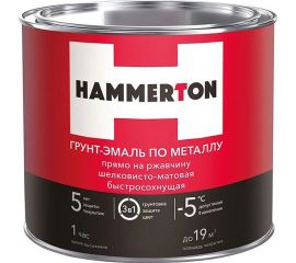 Грунт-эмаль по ржавчине Hummerton 3 в 1 черный 10 кг 1 205901 