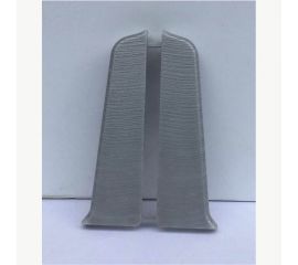 Торцевые заглушки для плинтуса DECONIKA (70 мм; 186 Алюминий; 2 шт.) Д-П70-Тп-Ф1 186 АЛМ 