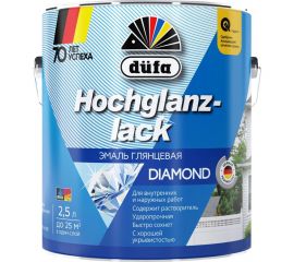 Эмаль Dufa HOCHGLANZLACK глянцевая, белая 2,5 л Н0000001787 
