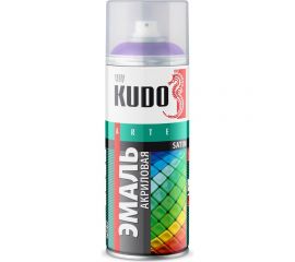 Аэрозольная краска в баллончике KUDO быстросохнущая акриловая универсальная полуматовая SATIN RAL 4008 сигнально-фиолетовая KU-0A4008 