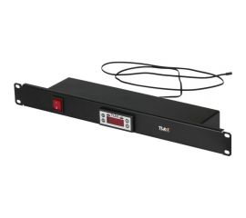 TLK Панель с терморегулятором и датчиком, 19, 1U,черная TLК-TERM-BK 