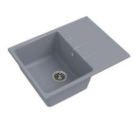 EWIGSTEIN Мойка кварц Gerd 45F 1-чаша + крыло 650500мм серый металлик G- 45F сер мет 