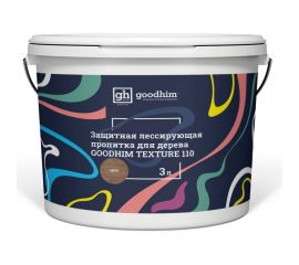 Защитная лессирующая пропитка для дерева Goodhim TEXTURE 110 Орех 3 л 71047 