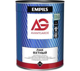 Яхтный лак Avantgarde высокой твердости, полуматовый, бесцветный, 0.75 л, 0.8 кг 77689 